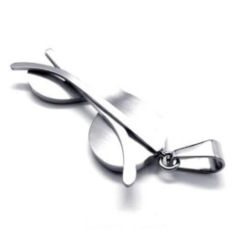 Náhrdelník S Príveskom Z Čistého Titánu, Čierny Model Slnečných Okuliarov