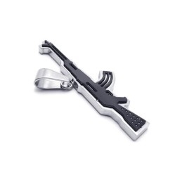 Pánsky Zlatý Prívesok S Príveskom Z Čistého Titánu Ak47