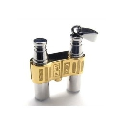 Náhrdelník S Príveskom Z Čistého Titánu S Binokulárnym Efektom Zo Zlatého Striebra