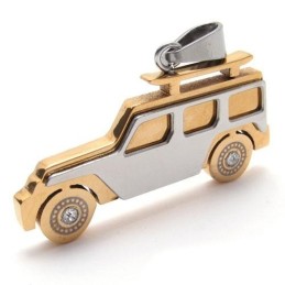 Pánsky Zlatý Prívesok Z Čistého Titánu Jeep