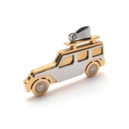 Pánsky Zlatý Prívesok Z Čistého Titánu Jeep