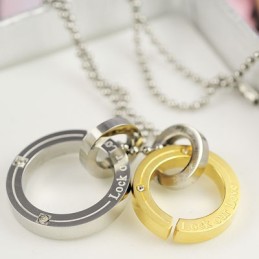 Titánový Prívesok Lock Our Love Sweetheart Lovers Circle