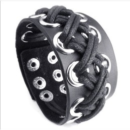 Zručná Výroba Jemné Farby Spoľahlivý Kvalitný Titánový Kožený Náramok