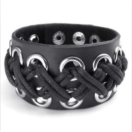 Zručná Výroba Jemné Farby Spoľahlivý Kvalitný Titánový Kožený Náramok