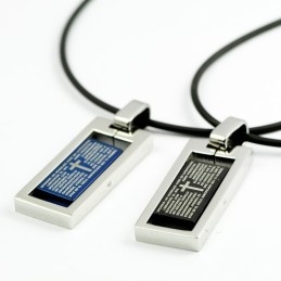 Titánový Náhrdelník S Príveskom Pie Jesus Cross Sweetheart Lovers