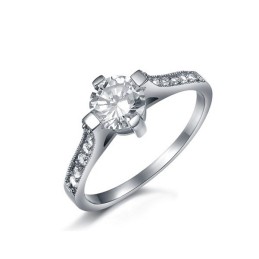 Odolný Ženský Titánový Prsteň S Kamienkami