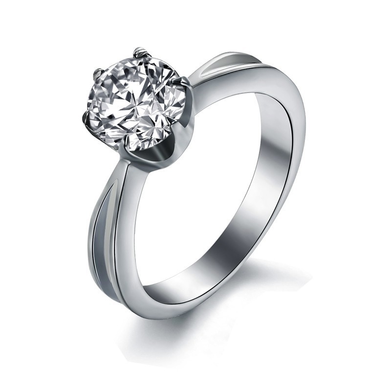 Kráľovná Kvalitného Ženského Titánového Prsteňa S Kamienkami