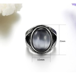 Odolný Titánový Prsteň Exaggere Emerald