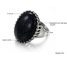 Kompletný Špecifikačný Titánový Prsteň S Kremencom Exaggerate