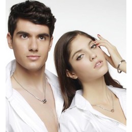 Titánový Náhrdelník S Príveskom Fashion Love Forever (Čierny)