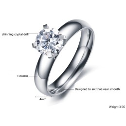 Odolný Ženský Titánový Prsteň S Kamienkami