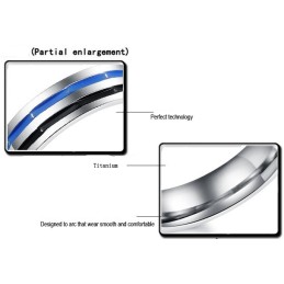 Ľahko Použiteľný Modro-Čierny Titánový Prsteň Pre Milovníkov