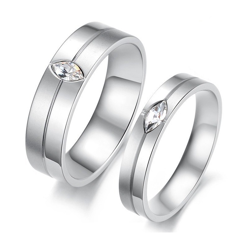 Vysokokvalitný Titánový Prsteň Pre Milovníkov S Kamienkami