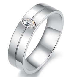 Vysokokvalitný Titánový Prsteň Pre Milovníkov S Kamienkami