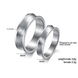 Kráľovná Kvalitného Jednoduchého Titánového Prsteňa Pre Milovníkov