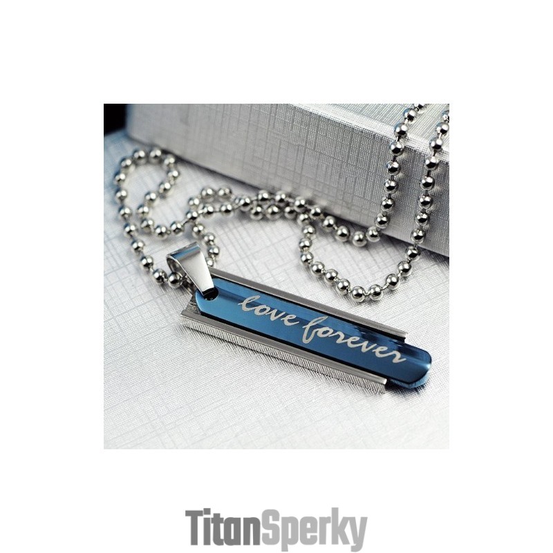 Nový Štýl Modrého Titánového Náhrdelníka S Príveskom
