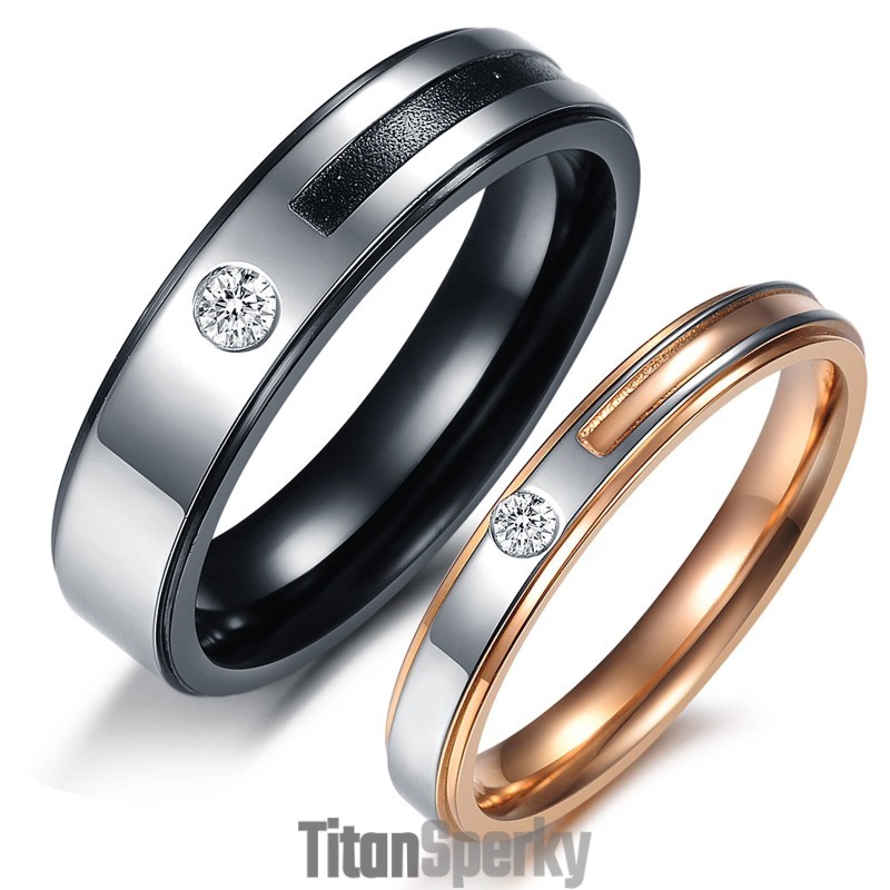 Ľahko Použiteľný Stručný Titánový Prsteň Pre Milovníkov