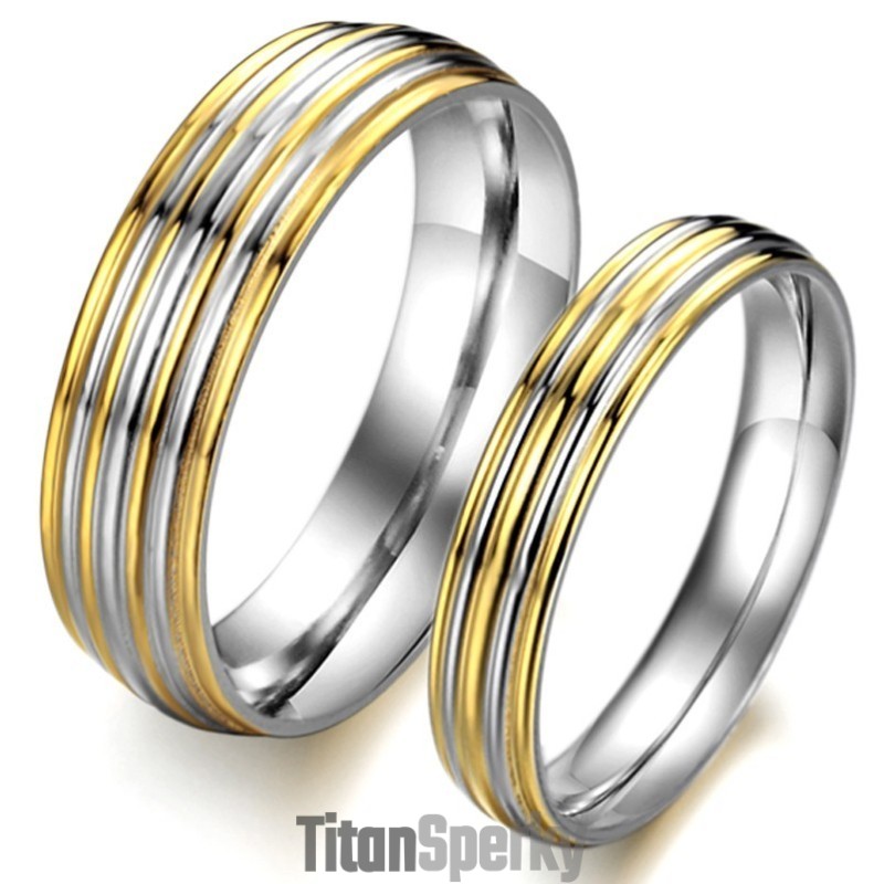 Zlatý Titánový Prsteň Najvyššej Kvality Pre Milovníkov