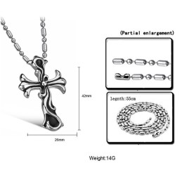 Vysokokvalitný Titánový Náhrdelník S Krížom Pre Mužov