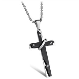 Titánový Náhrdelník S Krížom A Širokými Odrodami