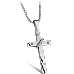 Titánový Náhrdelník S Krížom A Širokými Odrodami