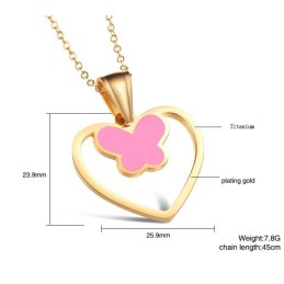 Známy Pre Svoj Kvalitný Titánový Náhrdelník V Tvare Motýľa Pre Ženy