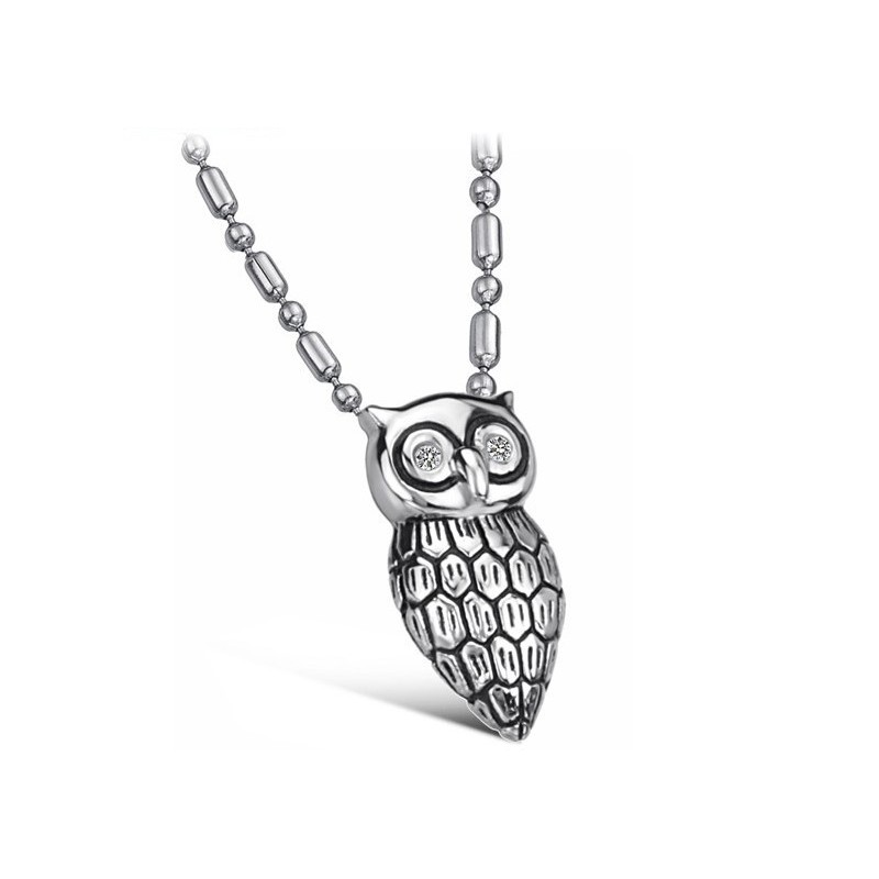 Titánový Náhrdelník V Tvare Sovy So Širokými Odrodami