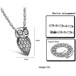 Titánový Náhrdelník V Tvare Sovy So Širokými Odrodami