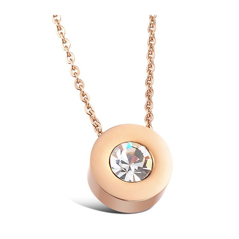 Stabilný Kvalitný Dámsky Titánový Náhrdelník S Kamienkami