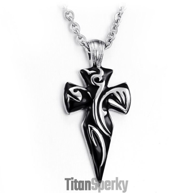 Titánový Náhrdelník S Krížom Vynikajúcej Kvality