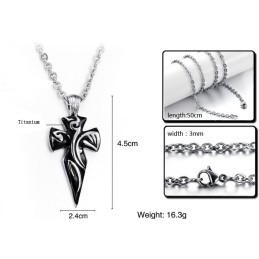 Titánový Náhrdelník S Krížom Vynikajúcej Kvality