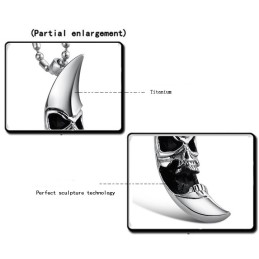 Vysokokvalitný Mužský Titánový Náhrdelník V Tvare Mesiaca