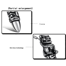 Kráľ Kvantity, Mužský Titánový Náhrdelník Kirin