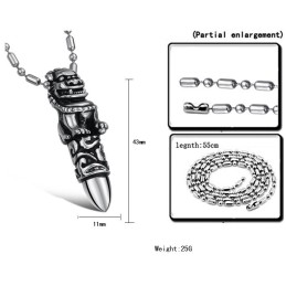 Kráľ Kvantity, Mužský Titánový Náhrdelník Kirin