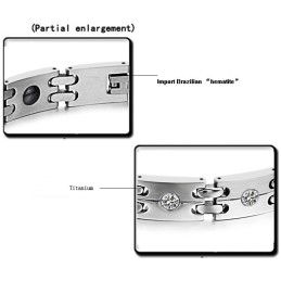 Stabilný Kvalitný Zdravotný Titánový Náramok Pre Milovníkov S Kamienkami