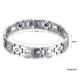 Kráľovná Kvalitného Titánového Náramku Pre Milovníkov S Kamienkami