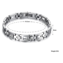 Kráľovná Kvalitného Titánového Náramku Pre Milovníkov S Kamienkami