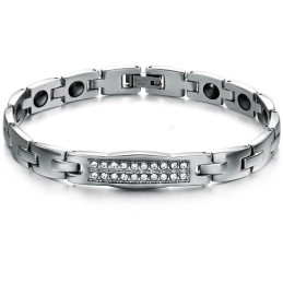 Kráľovná Kvalitného Zdravotného Titánového Magnetického Náramku Pre Milovníkov S Diamantom