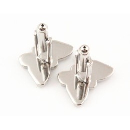 Titánové Manžetové Gombíky S Motýľmi A Diamantmi