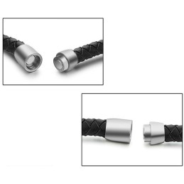 Spoľahlivý Kvalitný Pánsky Okrúhly Titánový Kožený Náramok