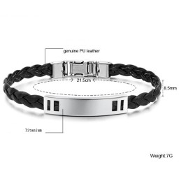 Ľahko Použiteľný Dámsky Titánový Kožený Náramok