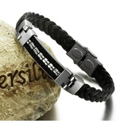 Spoľahlivý Kvalitný Klasický Titánový Kožený Náramok