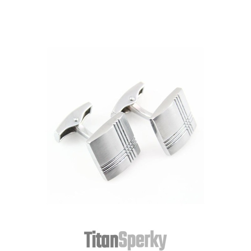 Módne Titánové Manžetové Gombíky S Priečnym Drôtom