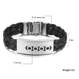 Vysokokvalitný Čierny Titánový Náramok