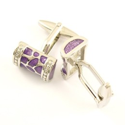 Teplé Fialové Módne Titánové Manžetové Gombíky