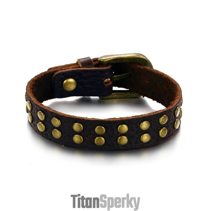 Spoľahlivý Kvalitný Retro Titánový Kožený Náramok
