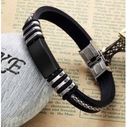 Odolný Čierny Titánový Silikónový Náramok