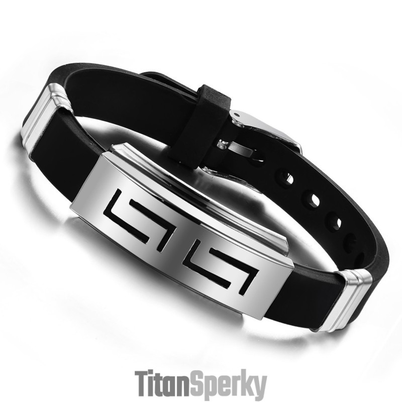 Vynikajúci Kvalitný Pánsky Titánový Silikónový Náramok