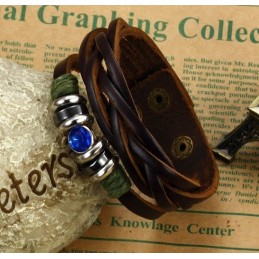 Kompletné Špecifikácie Titánového Koženého Náramku S Kamienkami