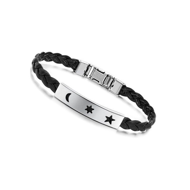 Odolný Titánový Kožený Náramok